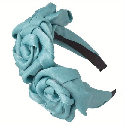 Elegant Artificial Rose Flower Hairband for Women & Girls