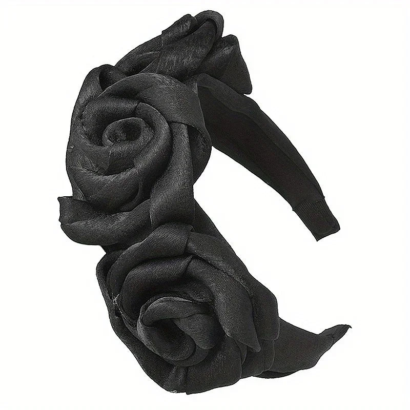 Elegant Artificial Rose Flower Hairband for Women & Girls