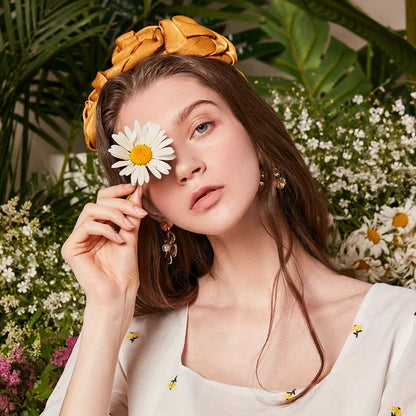 Elegant Artificial Rose Flower Hairband for Women & Girls