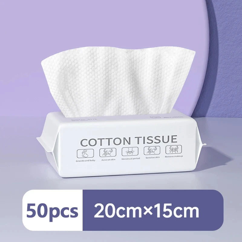 Soft Disposable Cotton Face Towels – 50pcs