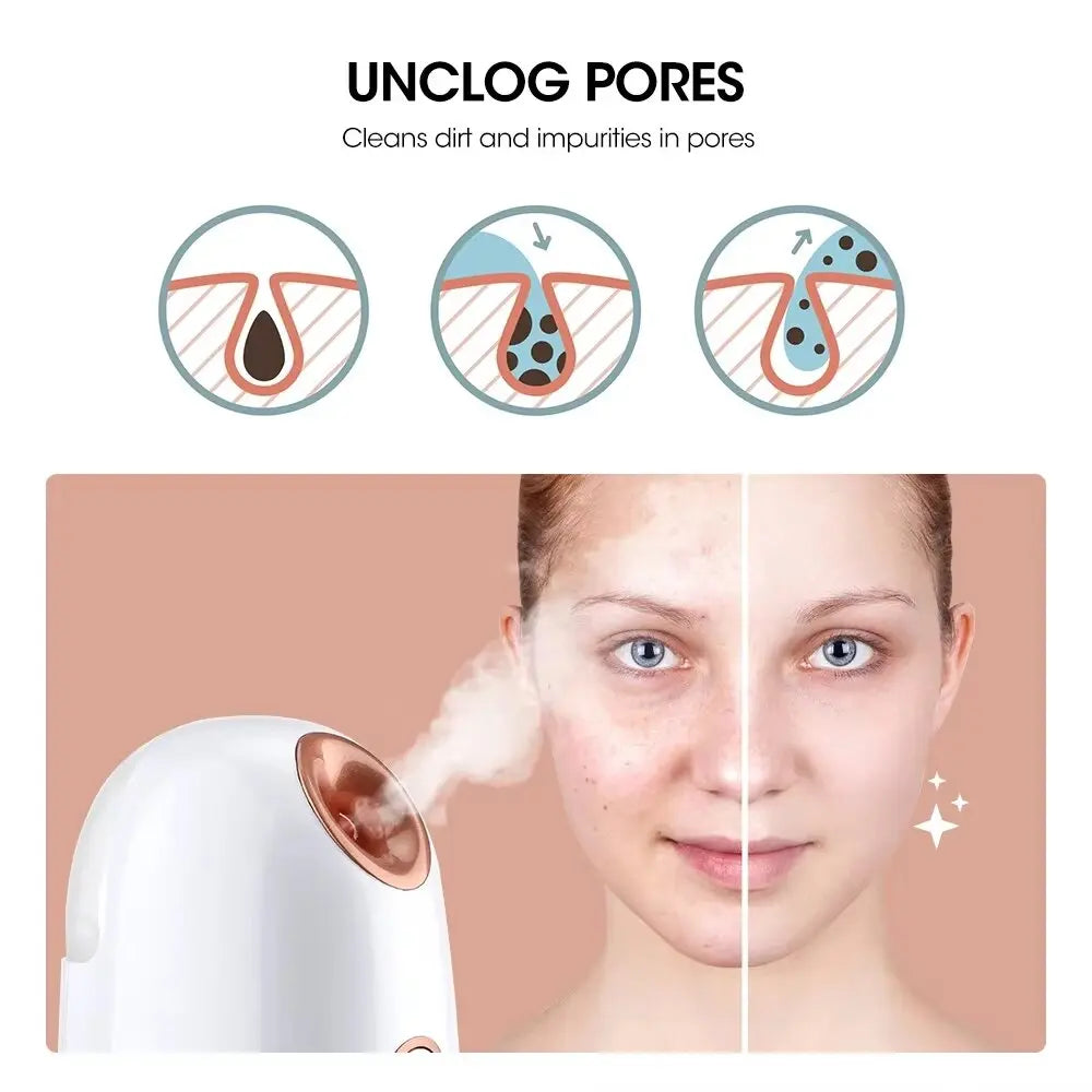 Portable Nano Ionic Face Steamer – SPA-Quality Facial Humidifier at Home