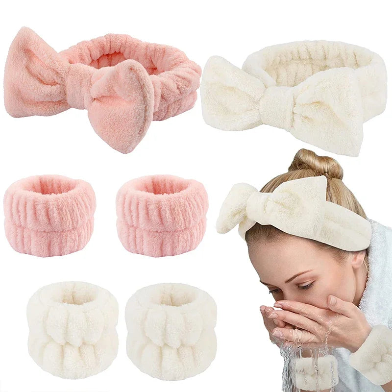 Face Wash Headband & Wristbands Set