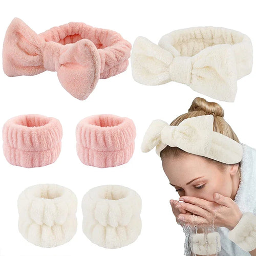 Face Wash Headband & Wristbands Set
