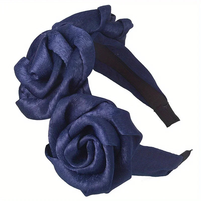 Elegant Artificial Rose Flower Hairband for Women & Girls