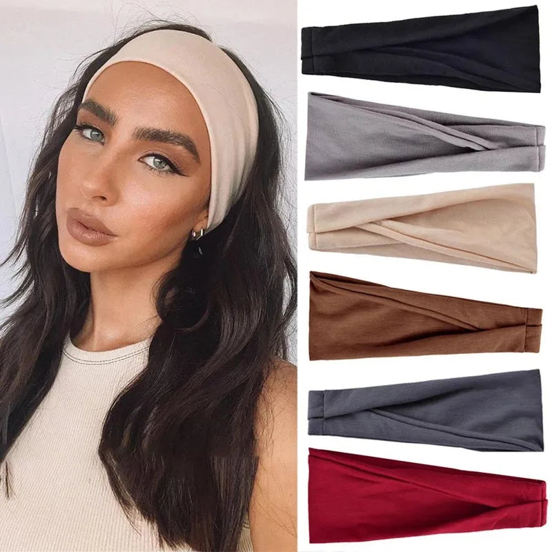 Vintage Cotton Hairband – Fashion Headwrap for Makeup & Sports