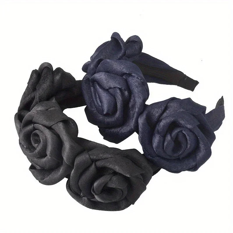 Elegant Artificial Rose Flower Hairband for Women & Girls