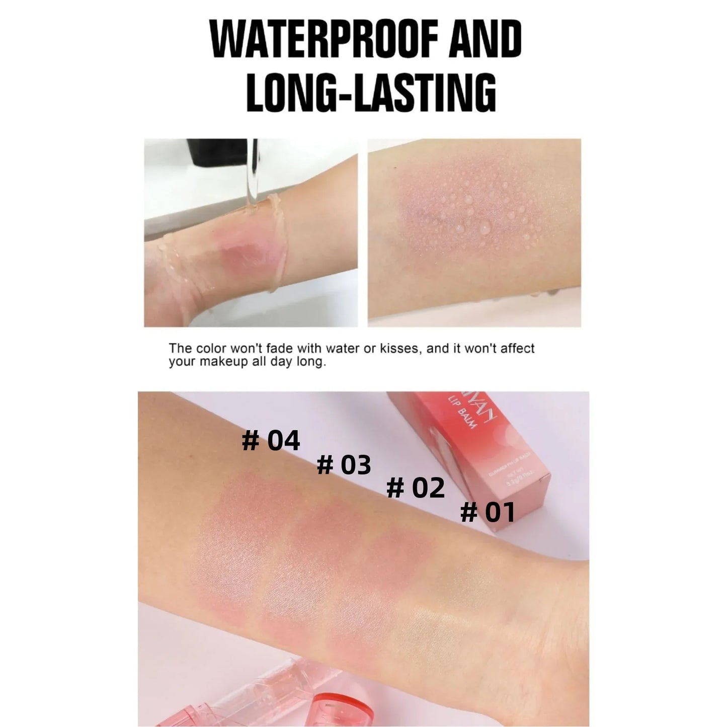 Waterproof Glitter Lipstick