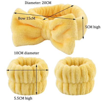 Face Wash Headband & Wristbands Set