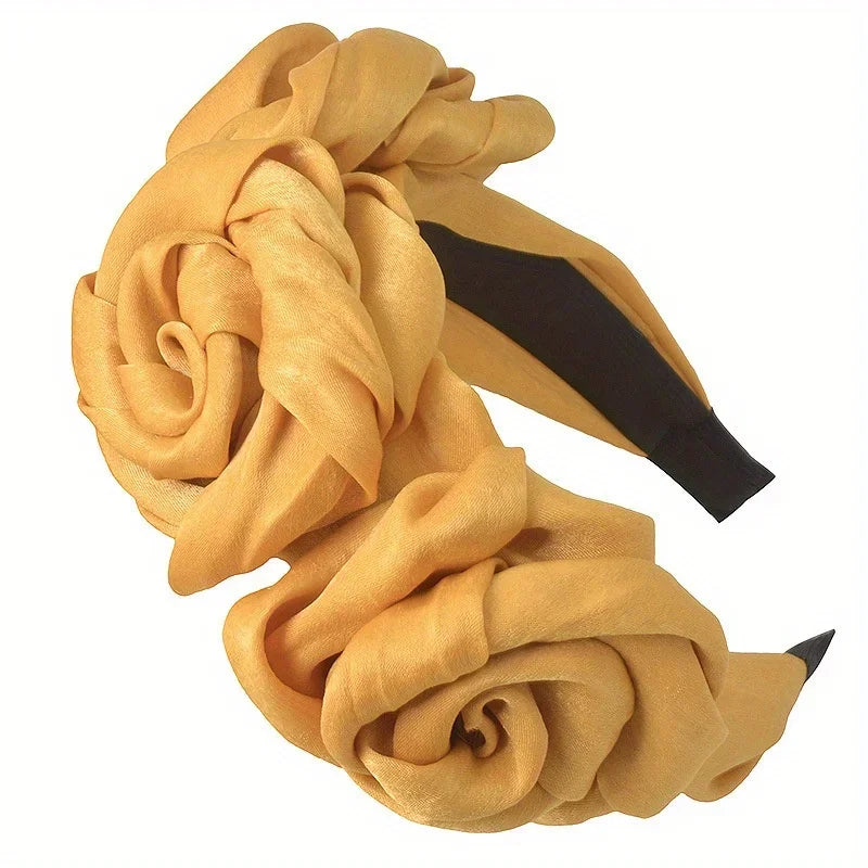 Elegant Artificial Rose Flower Hairband for Women & Girls