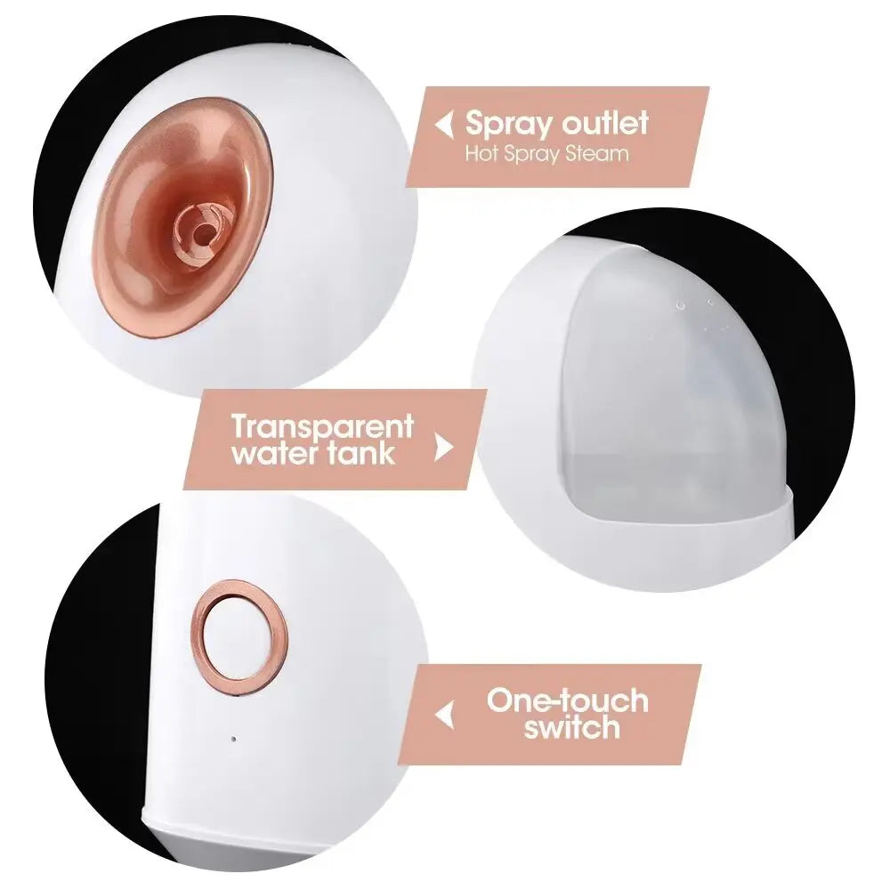 Portable Nano Ionic Face Steamer – SPA-Quality Facial Humidifier at Home