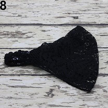 Elegant Wide Lace Headband for Women